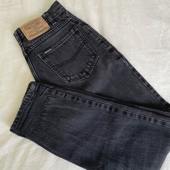 Vintage Jordache Black Denim Jeans - Picture 1 of 6